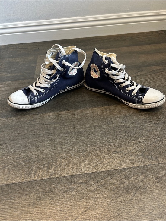 Converse Shoes - Classic Navy High-Top Chuck Taylor Sneakers - White Accents